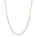Diamond Baguette Fringe Necklace Necklace Roseark Deux Yellow Gold