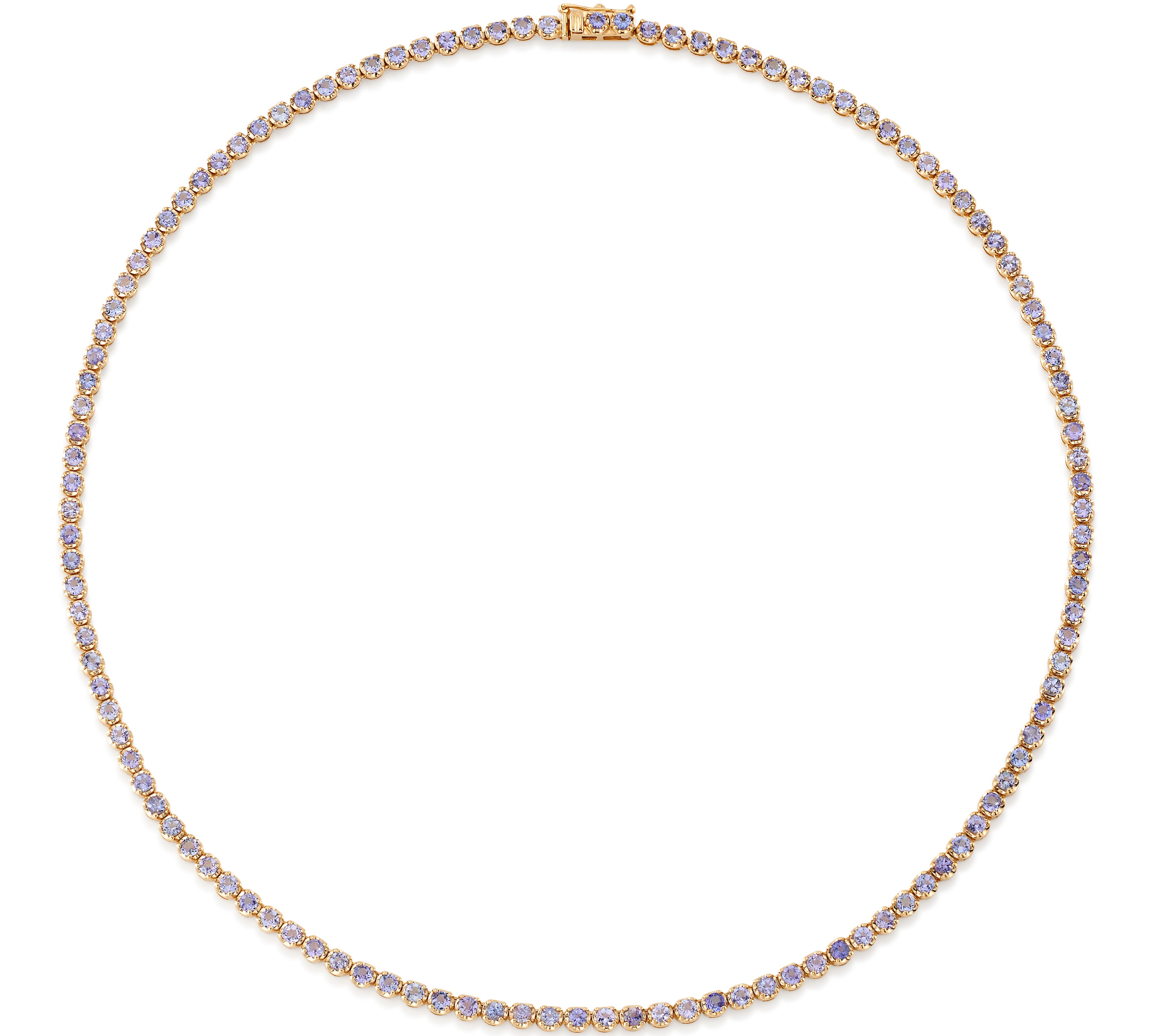 Classic Precious Stone Tennis Necklace Tennis Necklace Roseark Deux Tanzanite