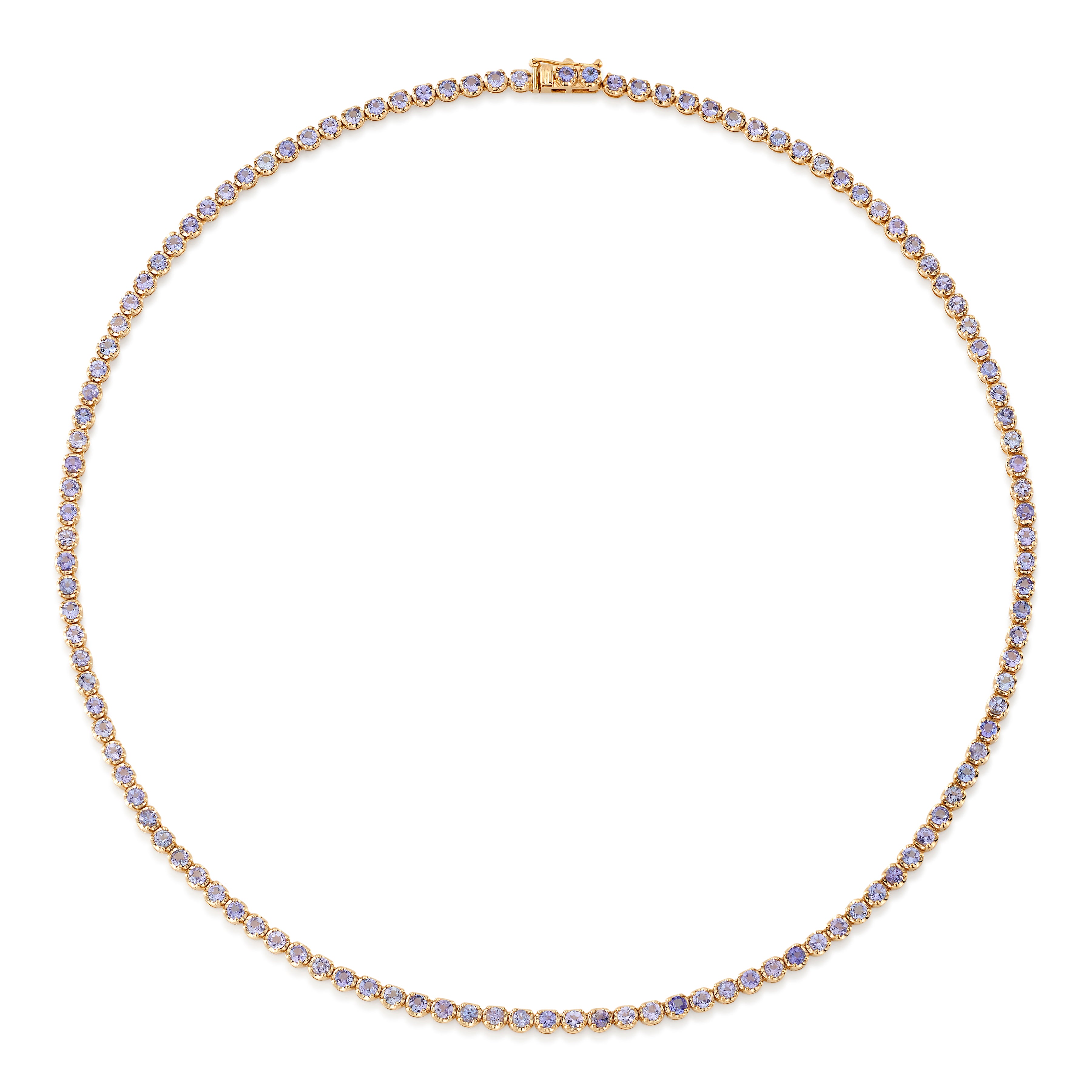 Classic Precious Stone Tennis Necklace Tennis Necklace Roseark Deux Tanzanite