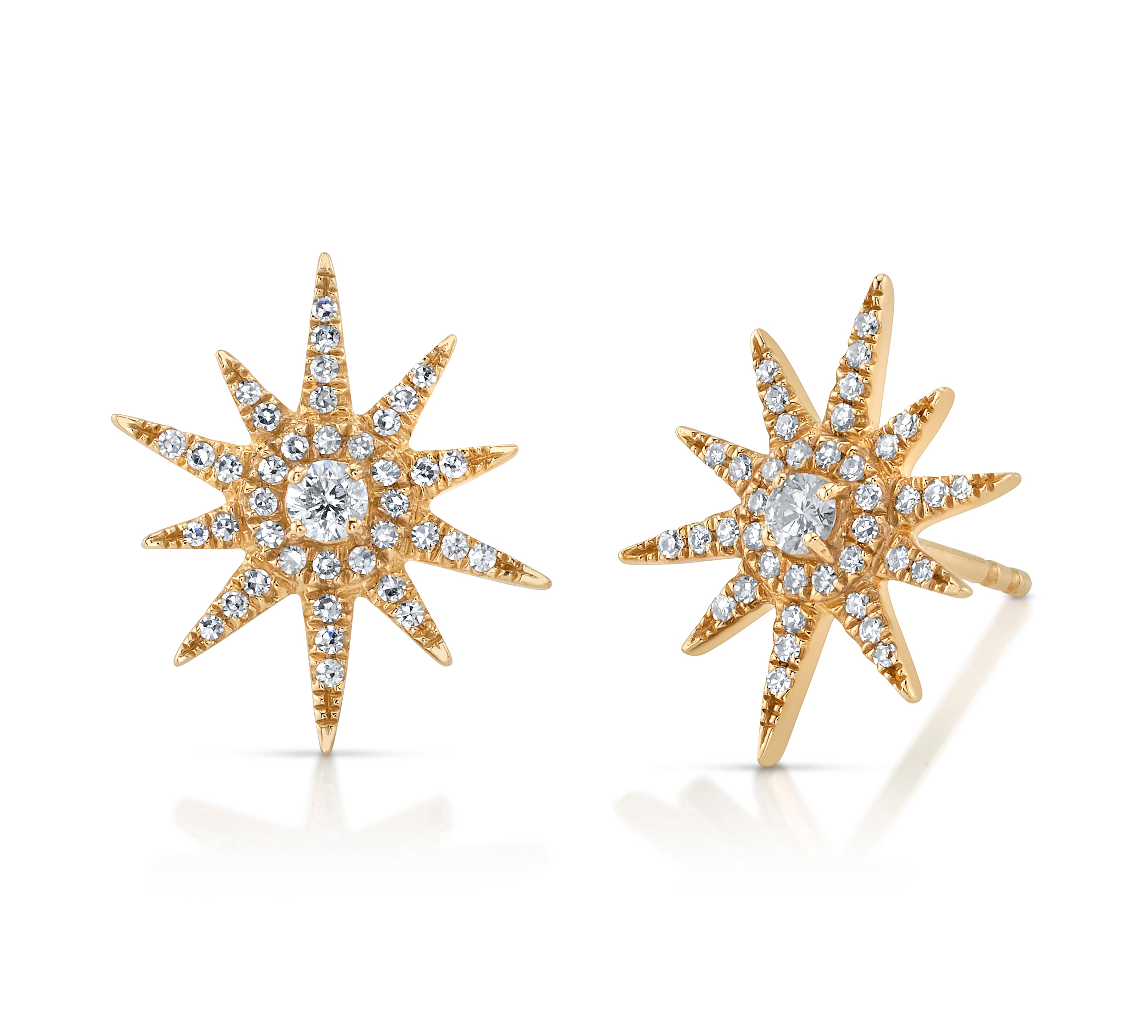 Shining Star Diamond Stud Stud Earrings Roseark Deux Pair  