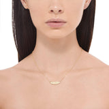 Small Feather Necklace with Diamonds Pendant Necklace Elisabeth Bell Jewelry