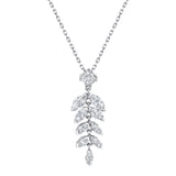 Diamond Leaf Pendant Necklace Pendant Necklace Karma El-Khalil