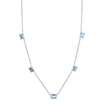 Aquamarine and Diamond Strata Necklace Necklace Karma El-Khalil   