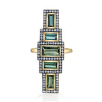 Green Tourmaline 5 Stack Ring Statement Ring Jill Hoffmeister