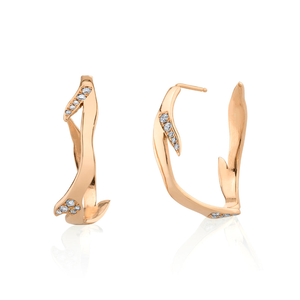 Diamond Wanderlust Hoops Hoop Earrings Yakira Rona