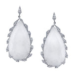 White Jade Trickling Earrings Drop Earrings Karma El-Khalil