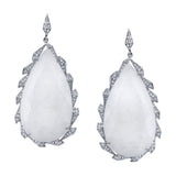 White Jade Trickling Earrings Drop Earrings Karma El-Khalil