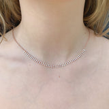 Diamond Baguette Fringe Necklace Necklace Roseark Deux Rose Gold