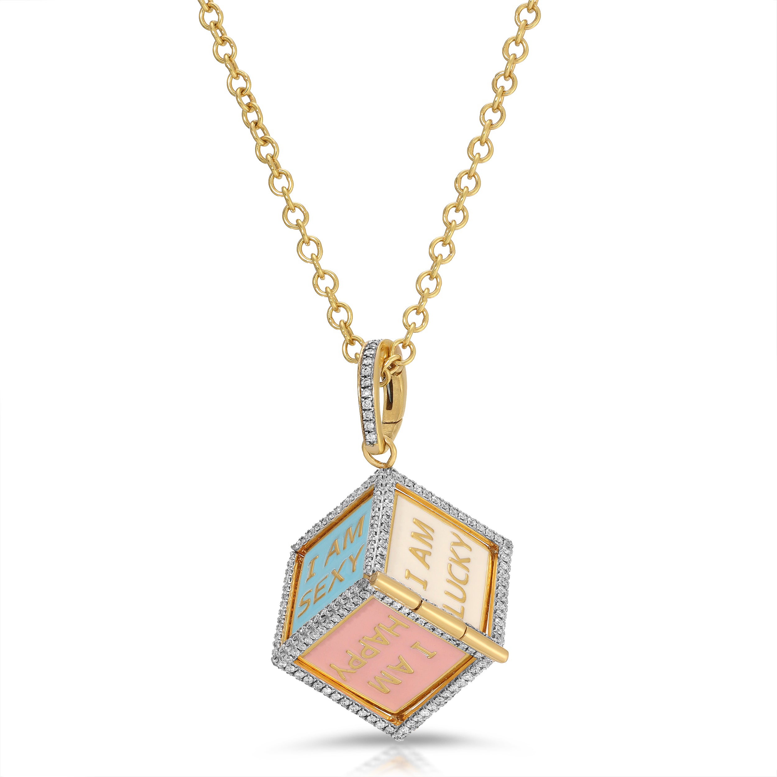 Affirmation Enamel Dice Charm Charm Carolyn Rodney   