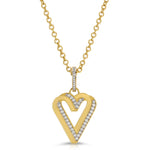 Paradox Heart Necklace with Diamonds Charm Carolyn Rodney   
