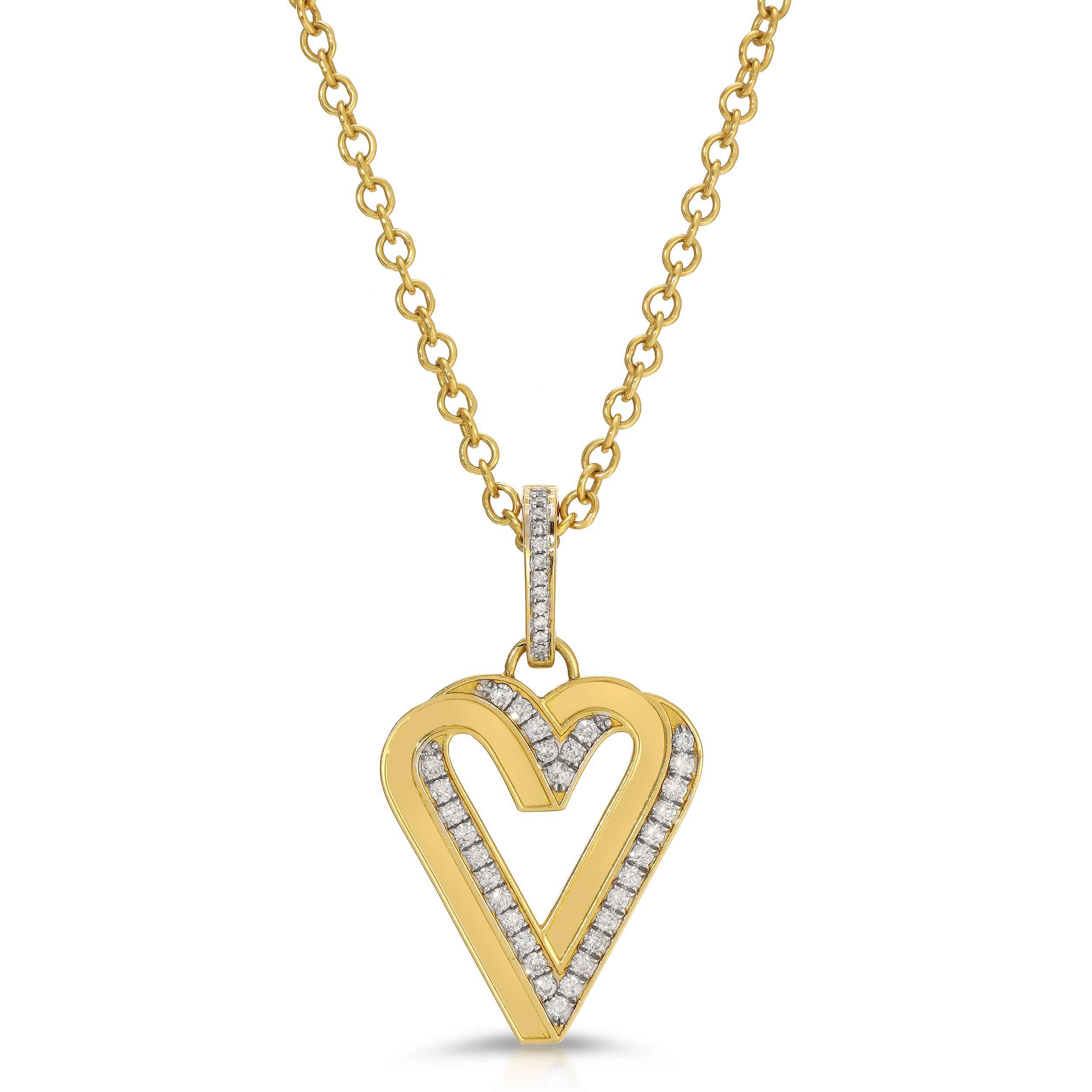 Paradox Heart Necklace with Diamonds Charm Carolyn Rodney   