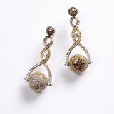 Full Pave Spinning Ball Drop Earrings Statement Earrings Carolyn Rodney   