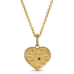 Labyrinth Heart Charm with Diamond Bale Charm Carolyn Rodney   