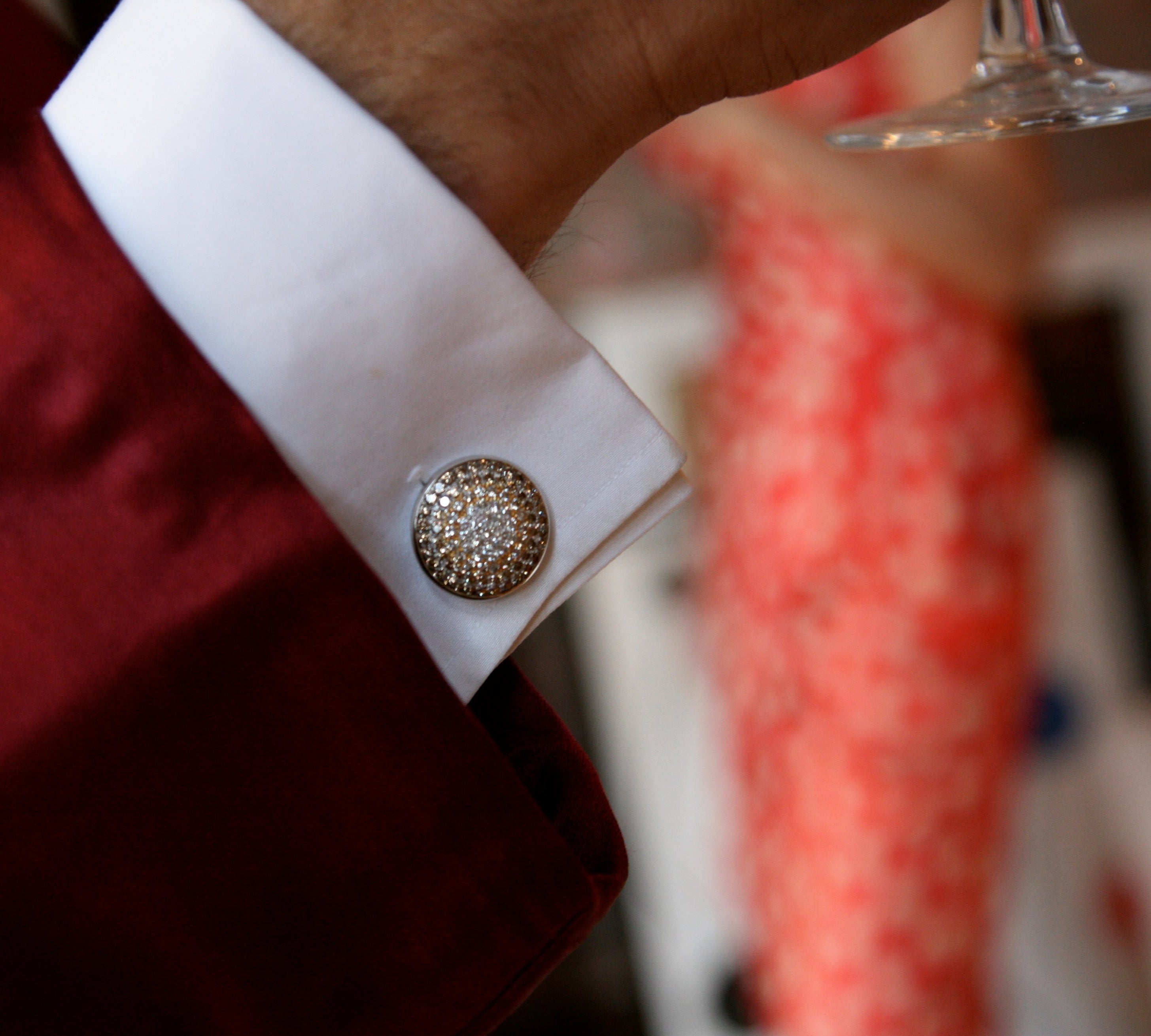 Flying Saucer Diamond Cufflinks Mens Carolyn Rodney   