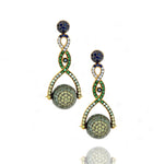 Full Pave Spinning Ball Drop Earrings Statement Earrings Carolyn Rodney   