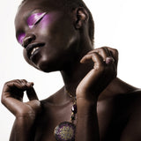 Full Pave Flying Saucer Pendant, Large Pendant Necklace Carolyn Rodney