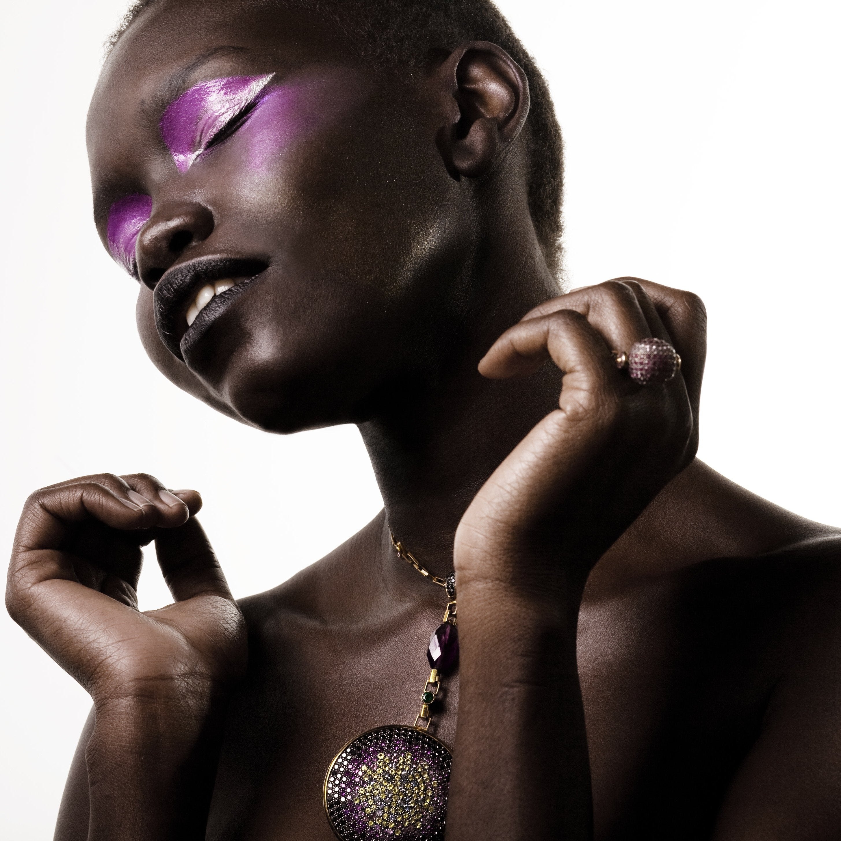 Full Pave Flying Saucer Pendant, Large Pendant Necklace Carolyn Rodney