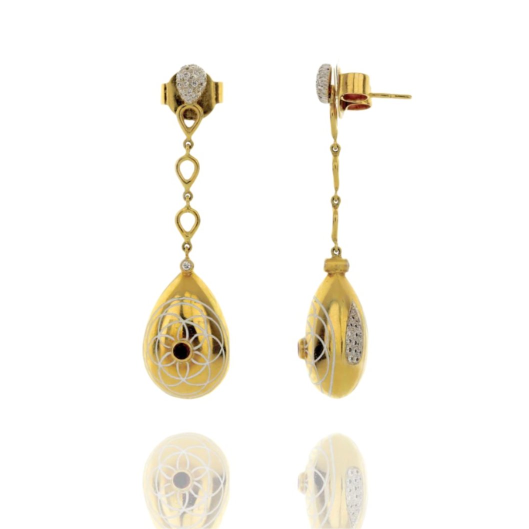 Teardrop Convertible Earrings with Diamonds Statement Earrings Carolyn Rodney