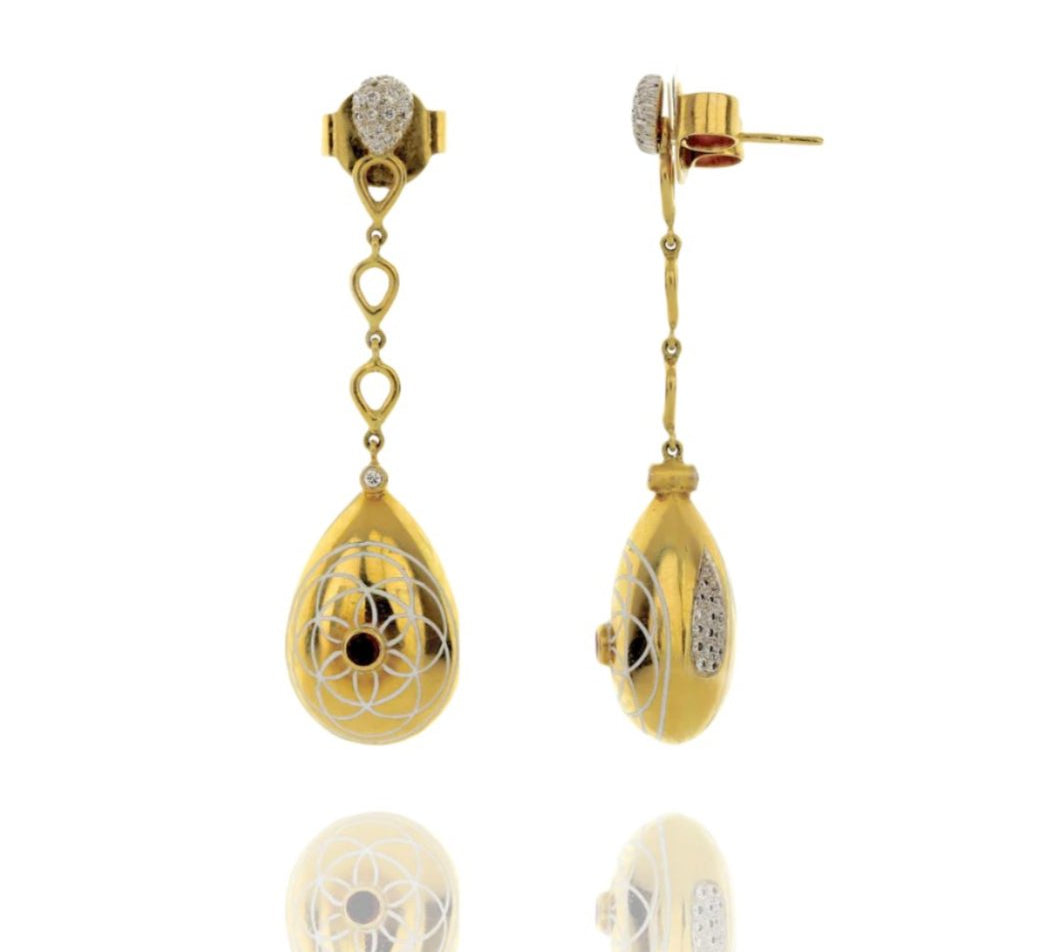 Teardrop Convertible Earrings with Diamonds Statement Earrings Carolyn Rodney