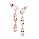 Morganite Teardrop Earrings Drop Earrings Karma El-Khalil