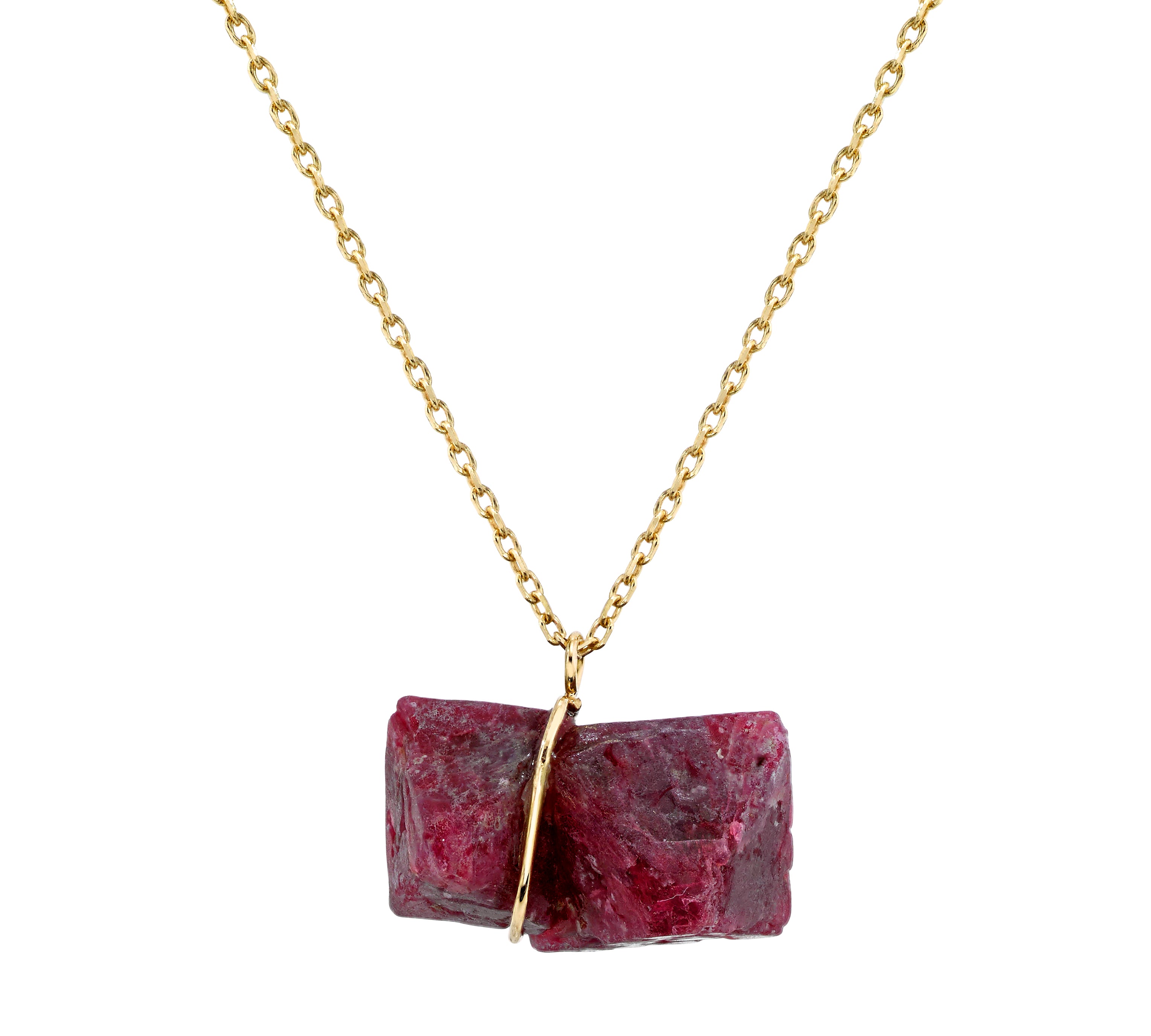 One-of a-Kind Raw Spinel Necklace Pendant Necklace Karma El-Khalil Spinel 1