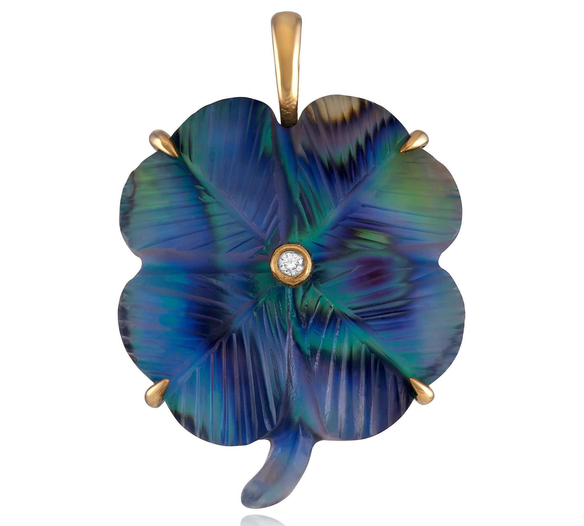 Luminescent Clover Charm Charm Maura Green   