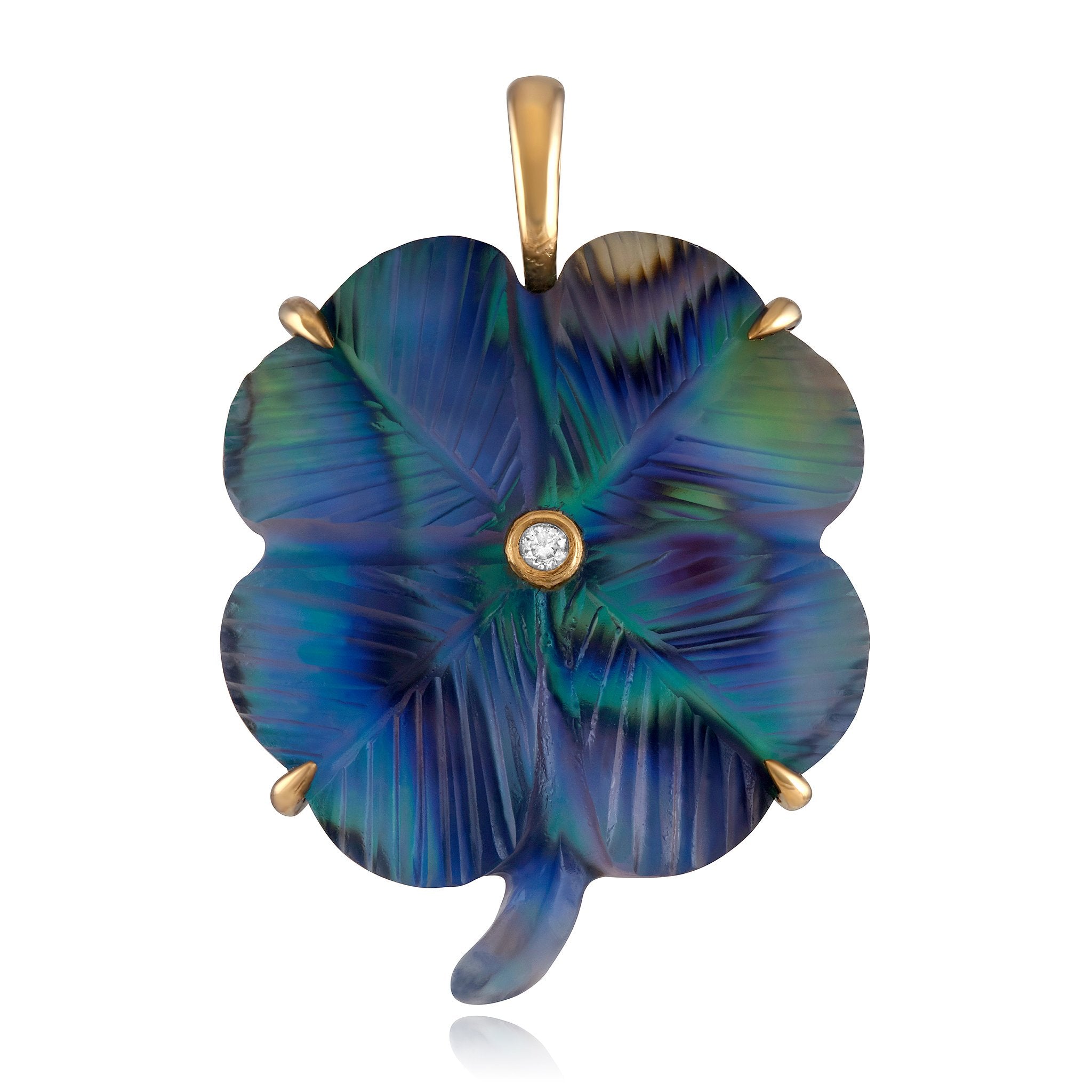 Luminescent Clover Charm Charm Maura Green   