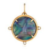 Luminescent Moon Face Charm Charm Maura Green   
