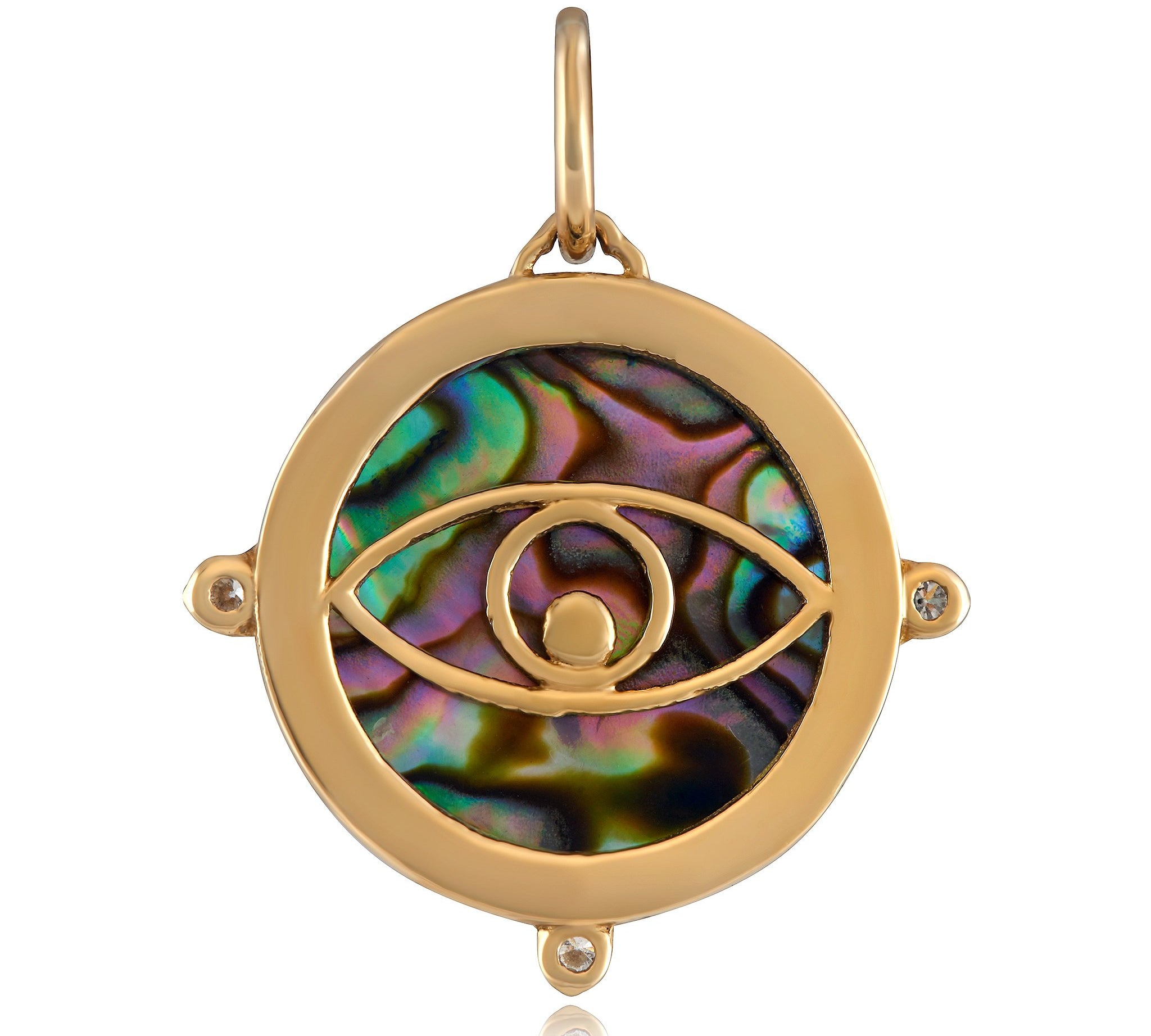 Luminescent Moon Face Charm Charm Maura Green   