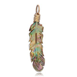 Luminescent Feather Charm Charm Maura Green   