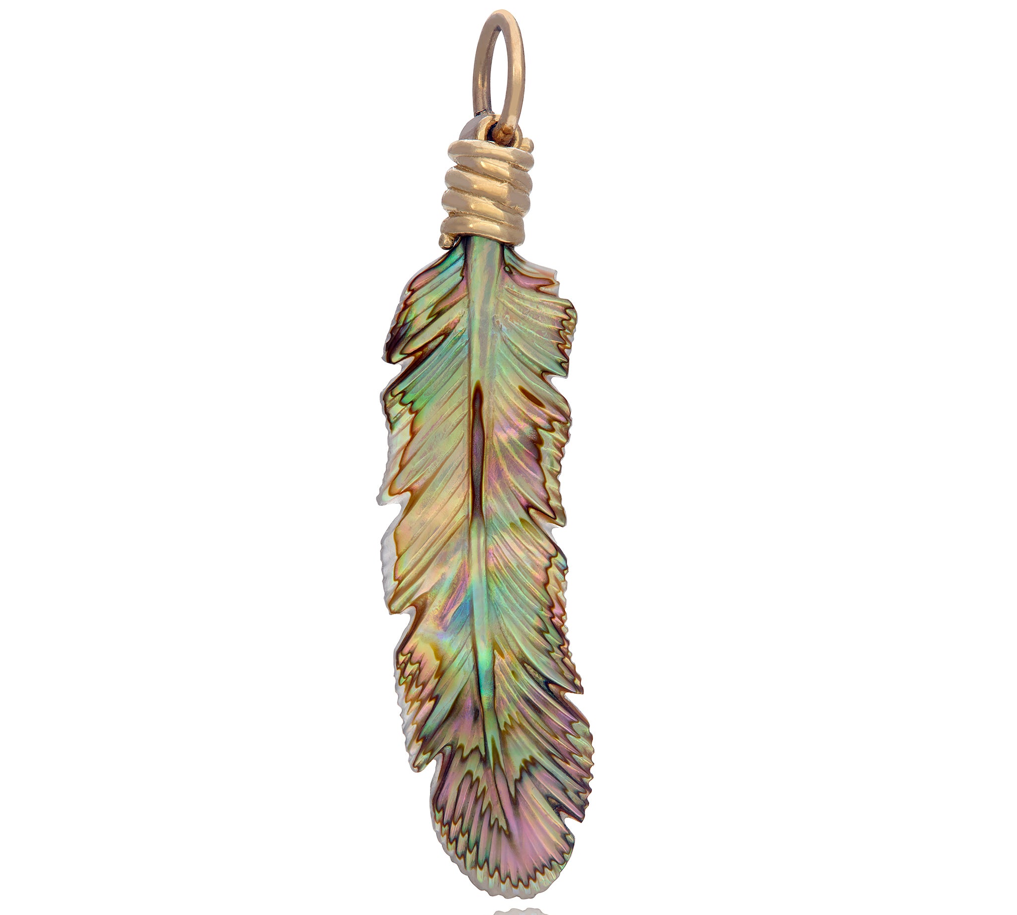 Luminescent Feather Charm Charm Maura Green   