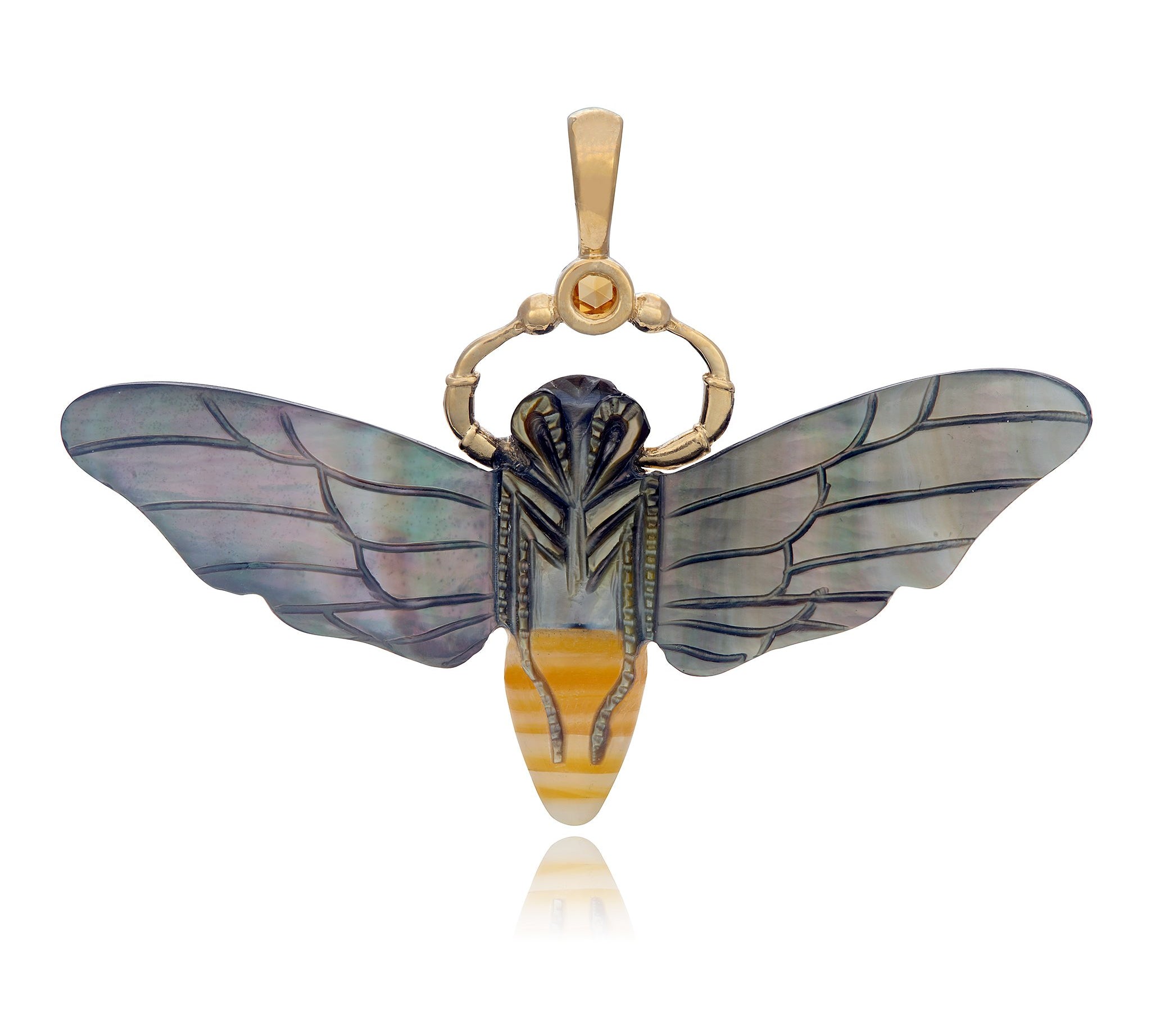 Death Head Hawk Moth Charm Charm Maura Green   