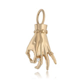 Gyan Mudra Ladyfinger Charm with Diamond Ring Charm Maura Green   