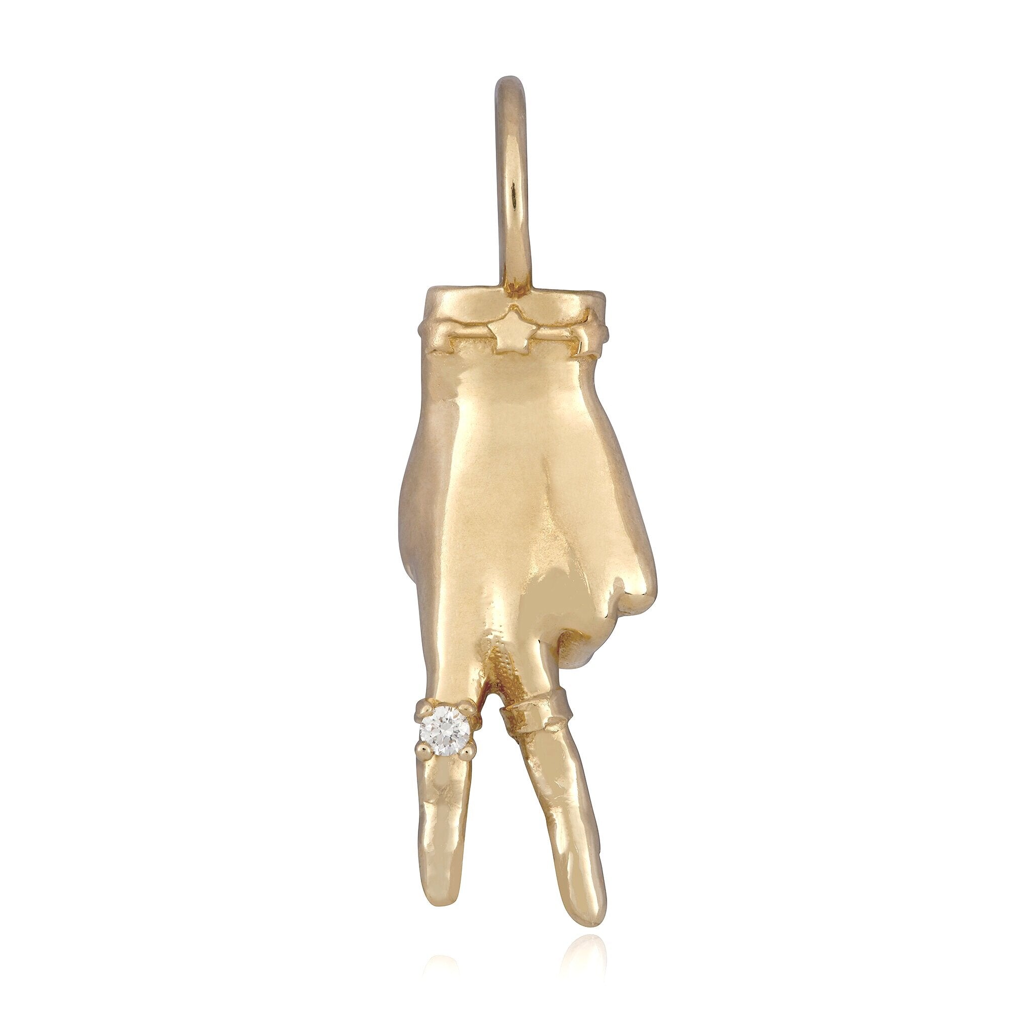 Peace Sign LadyFinger Charm Charm Maura Green   