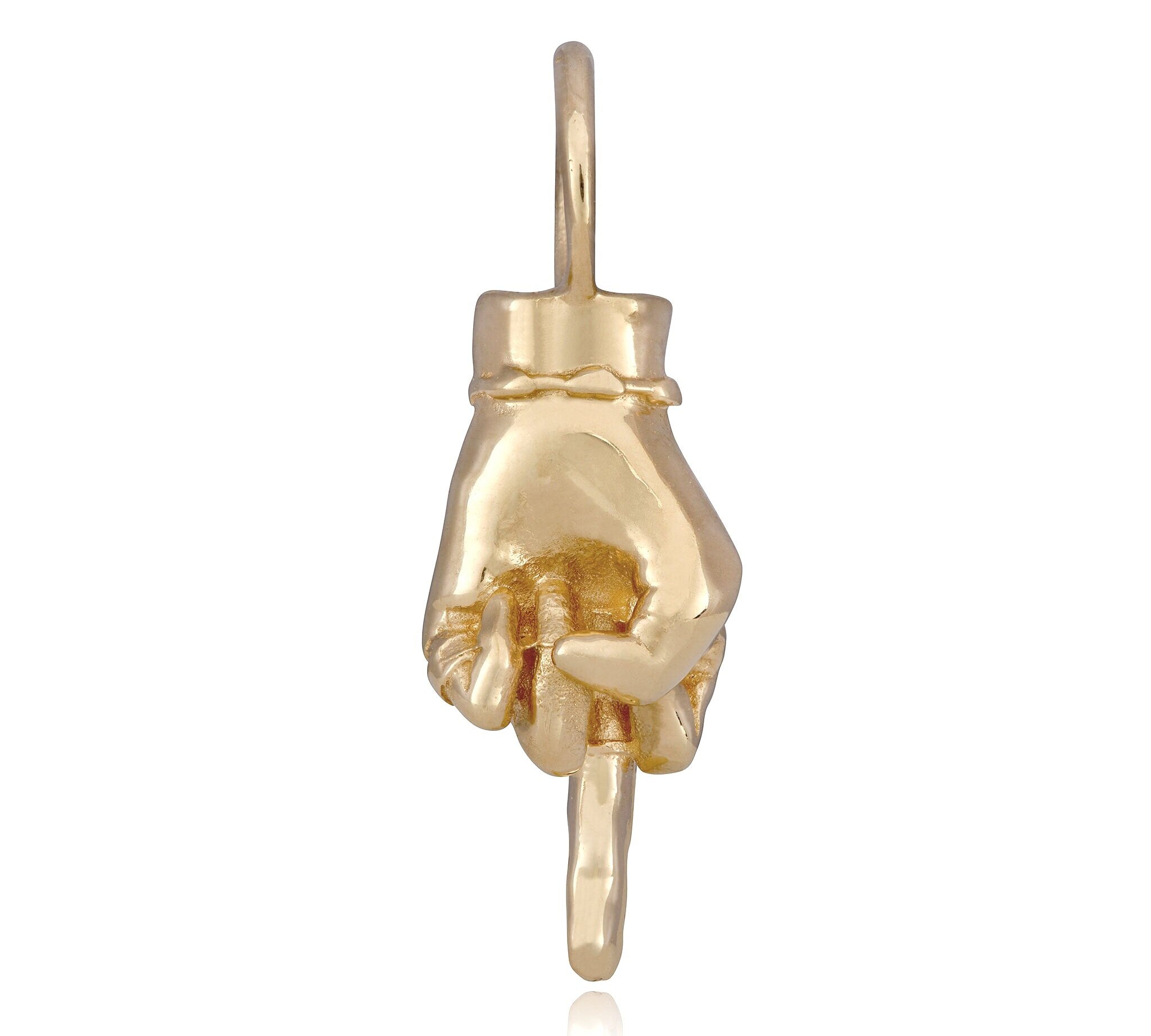 'The Ladybird' Middle Finger Charm with Diamond Charm Maura Green   