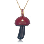 Magic Mushroom Charm with Pave Bail Charm Maura Green   