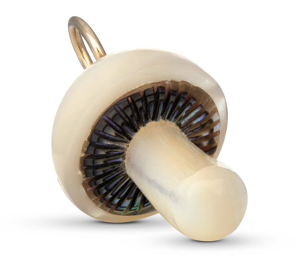 Mother of Pearl Mushroom Charm Charm Maura Green   
