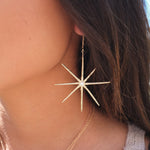 Sea Star Earrings with Diamonds Drop Earrings Elisabeth Bell Jewelry   