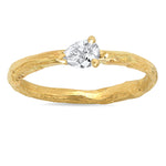 Diamond Pear Willow Ring Ring Elisabeth Bell Jewelry Yellow Gold 6