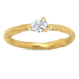 Diamond Pear Willow Ring Ring Elisabeth Bell Jewelry Yellow Gold 6