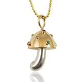 Multistone Sputnik Mushroom Charm Charm Maura Green   