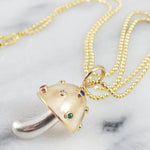 Multistone Sputnik Mushroom Charm Charm Maura Green   