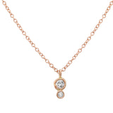 Two Diamond Necklace Choker Choker Necklace Jaine K Designs Rose Gold