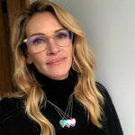 Vintage Acrylic Heart Necklace with Diamond Pendant Necklace Elisabeth Bell Jewelry