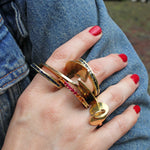 Baguette Saturn Ring Ring Perez Bitan