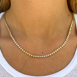 Square Link Tennis Necklace Tennis Necklace Roseark Deux