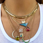 Square Link Tennis Necklace Tennis Necklace Roseark Deux