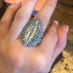 Sapphire Emerald Lotus Ring Ring Yakira Rona