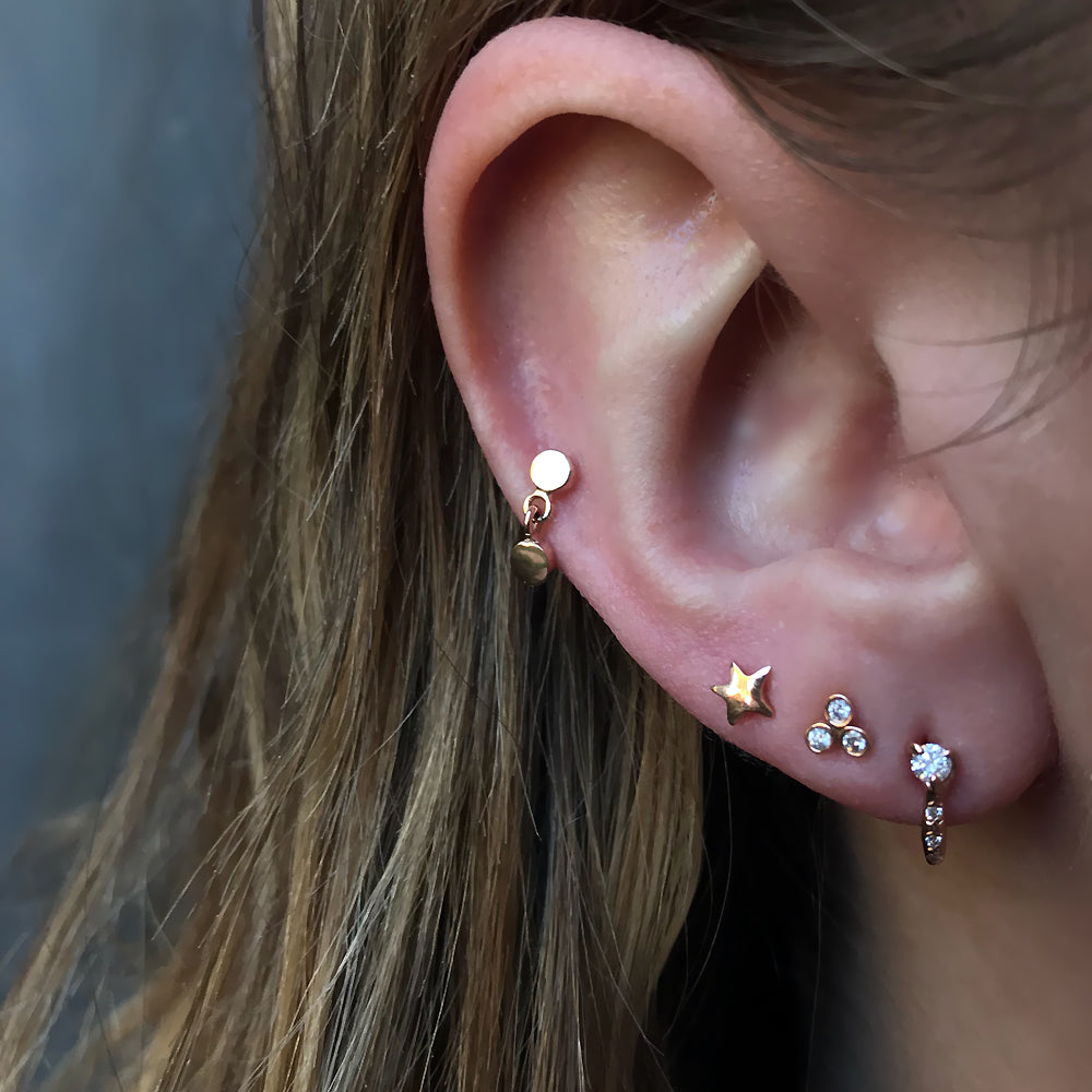 Double Circle Dangle Stud Stud Earrings Jaine K Designs