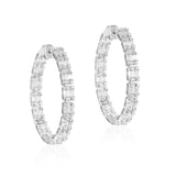 Inside-Outside Diamond Hoop Earrings Hoop Earrings Goshwara White Gold